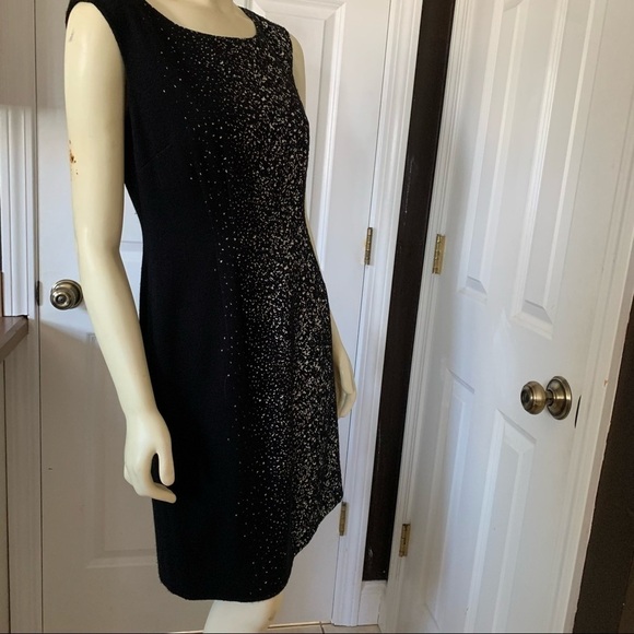 𝅺NEW with tags Lafayette 148 New York Savannah Dress Black & Cream 4 - Picture 4 of 13